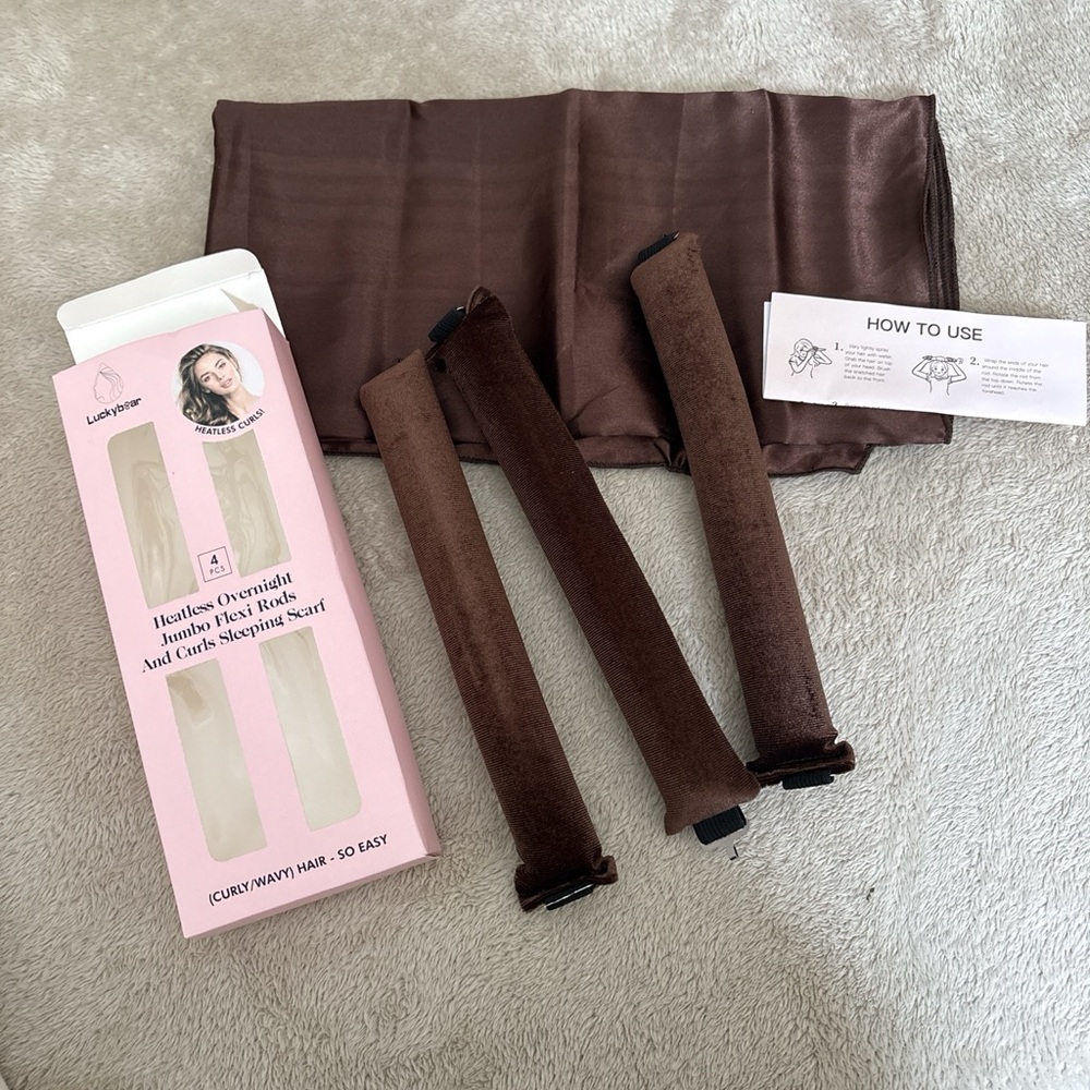 Brown Heatless Curling Set